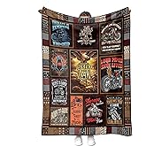 Motorcycle Blankets Super Soft Flannel Fleece Throw Blankets for Bed Sofa and Couch Cool Motorcycle Gifts for Men and Women Fluffy Warm Riding Blankets