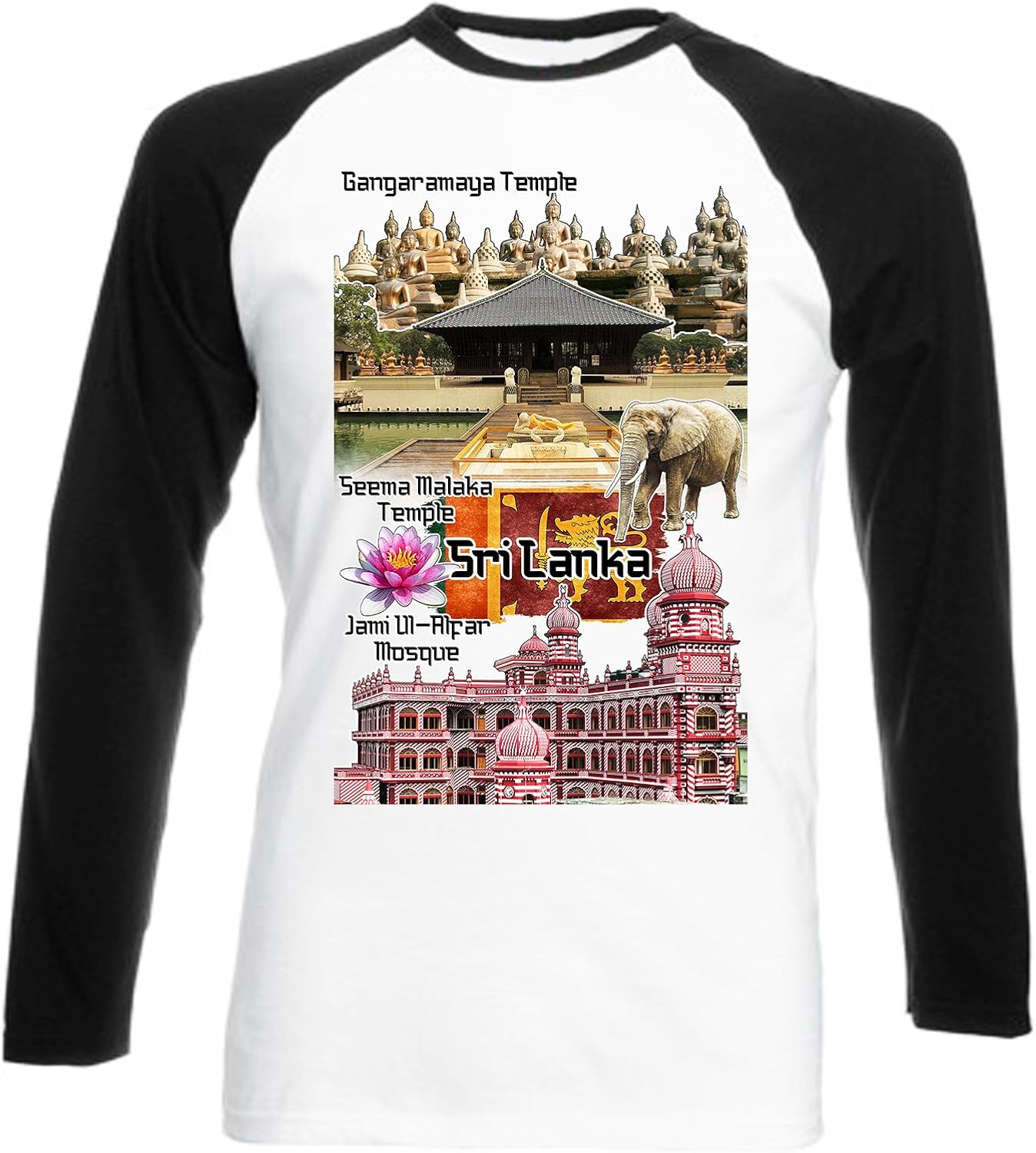 teesquare1st Men's Sri Lanka 2 Black Long Sleeved TShirt Amazon.co.uk