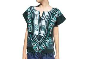 RaanPahMuang Cotton Childs Dashiki Shirt Tassels and Pockets Bold Summer Colours