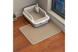 Cat Litter Mat - Litter Trapping Honeycomb Double Layer Mat, Extra Large 118x68/90x60/75x55/60x40/50x40 cm, Washable Waterpro