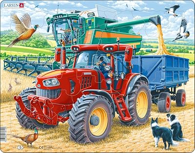Larsen PG9 Tractor Combine Harvester 39 Piece Jigsaw Puzzle Kids 3+ Farm