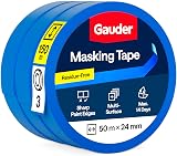 GAUDER Masking Tape Painting Blue 24 mm x 50 m 3 Rolls