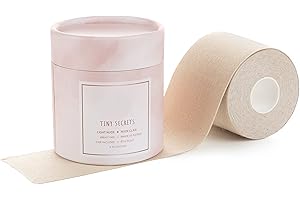 Tiny Secrets Premium Boob Tape Self Adhesive Breast Lift Tape- Bra Alternative for Push up and Strapless- 5M Long 6cm Wide- L