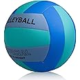 PECOGO Volleyball Size 5 PU Leather Soft Indoor Outdoor Volleyballs Sports Training Game Play Ball for Beginner, Teenager, Adult, 8.2