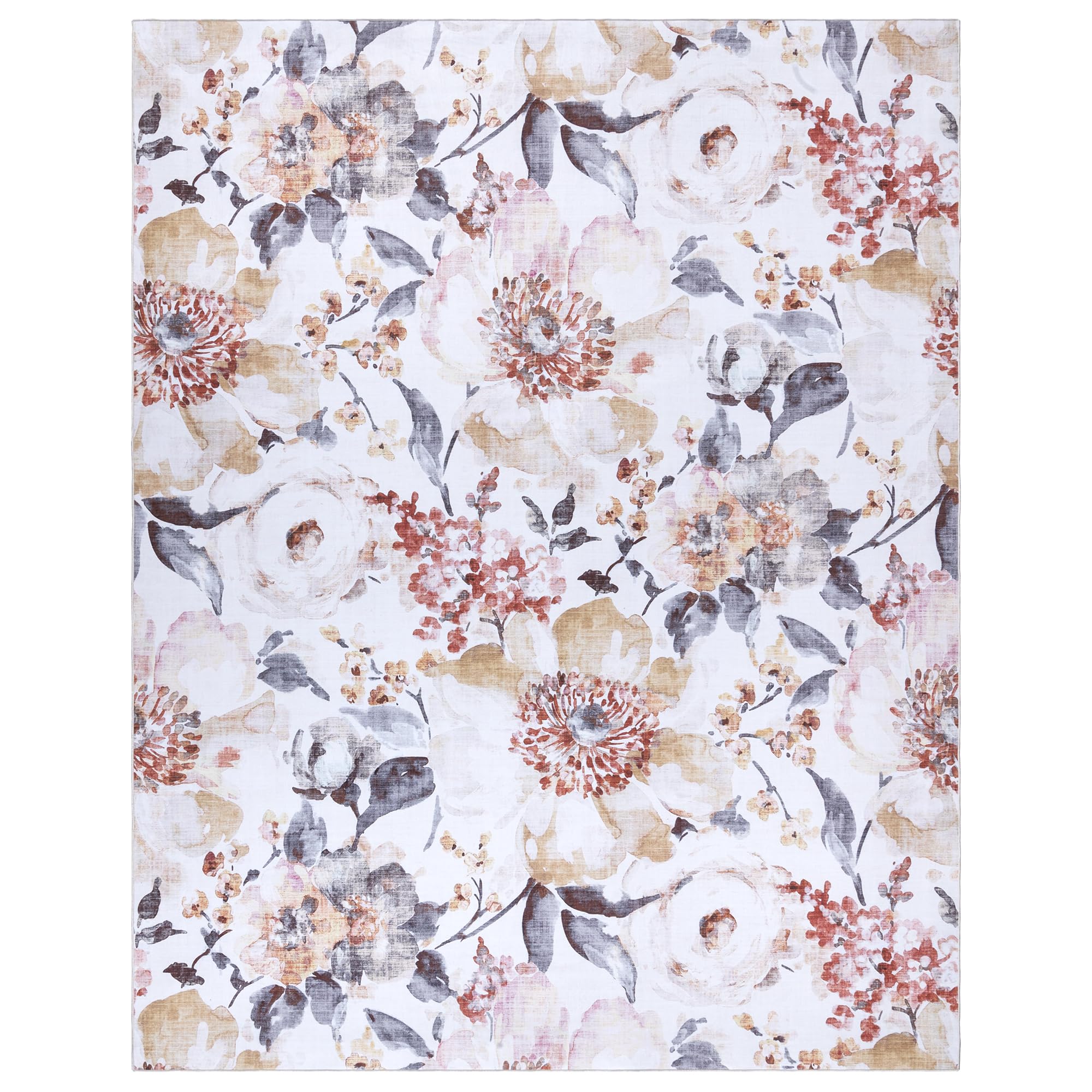 Gertmenian Indoor Boho Area Rug – 8×10 Large, Non Slip, Super Strong, Ideal for High Traffic Areas in Bedroom, Living Room, Kitchen – Ivory, Taupe, 28620