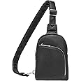 INICAT RFID Blocking Sling Bag Leather Crossbody Bags for Women Fanny Pack Cross Body for Woman Chest Bag for Travel 1.9L