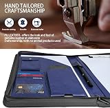 NEWYES Zipper PU Leather Conference Folder A4 Blue Personal Organizer view 2