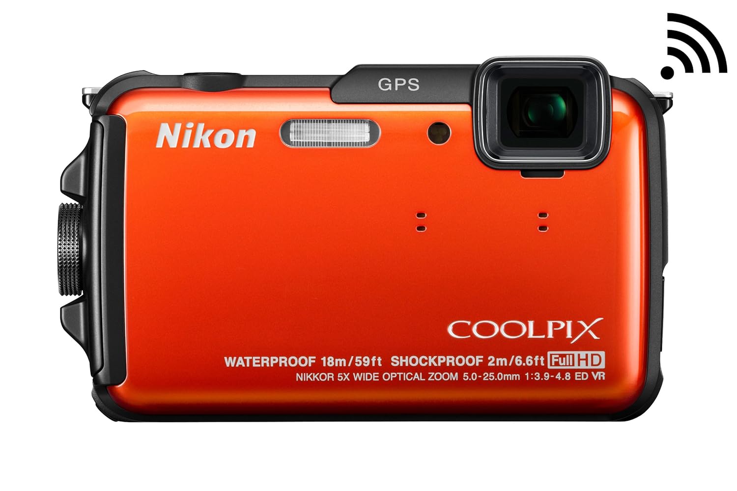 Amazon.com : Nikon COOLPIX AW110 Wi-Fi and Waterproof Digital Camera with  GPS (Orange) (OLD MODEL) : Point And Shoot Digital Cameras : Camera & Photo