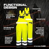 Portwest S488 Hi Vis Waterproof Bib and Brace Overalls Orange Navy XXXL view 2