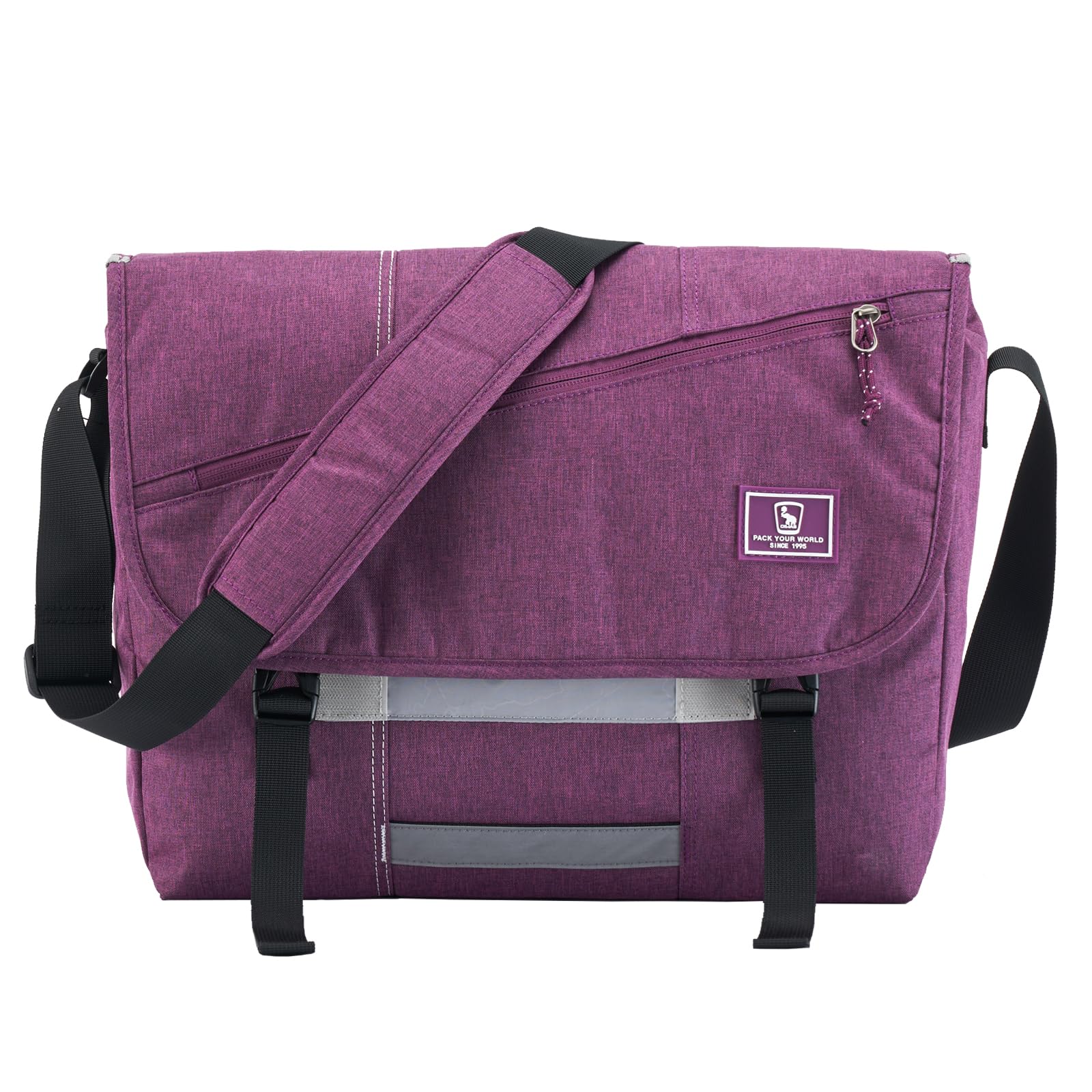 OIWAS Messenger Bag Women 15.6 Inch, Laptop Shoulder Bag Women Anti Theft Briefcase Satchel Bag Work Travel Purple