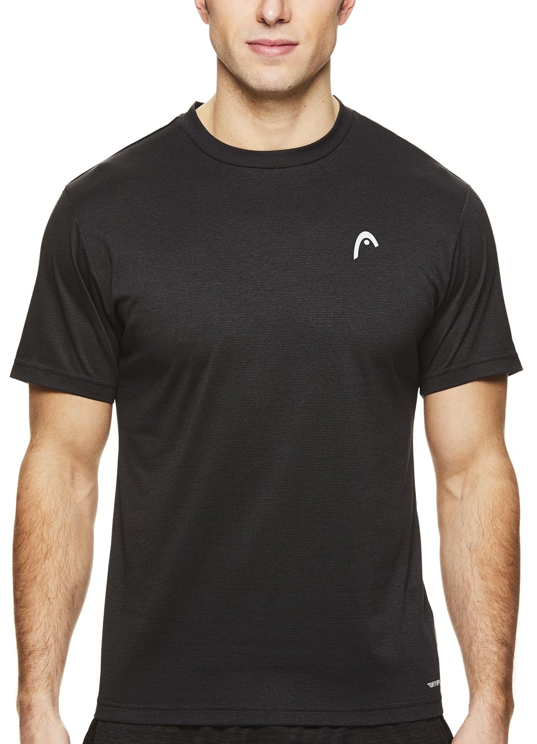 HEAD Men's Olympus Striped Hypertek Gym Training Workout T Shirt Short Sleeve Activewear Top