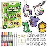 Magic Puffy Paint Crafts for Kids Ages 4-8, Stocking Stuffers Gift for Kids | Christmas Crafts for Kids, Gifts for Girls Boys, 19 Mess-Free Paint by Number Kit for Kids, Arts and Crafts for Kids