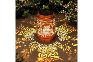 ZASOWUUO Solar Lanterns Outdoor Garden Decor,Birthday,Retirement Owl Gifts for Women, Mom, Grandma, Friend, Thanksgiving, Decorative Waterproof Hanging LED for Yard, Patio, Lawn, Landscape, Backyard