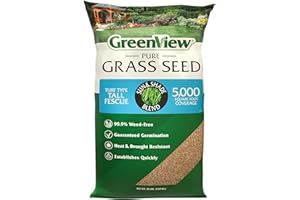 GreenView Pure Grass Seed Turf Type Tall Fescue Sun & Shade Blend, 20 lb. Bag – Covers up to 5,000 sq. ft.