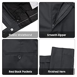 MAGE MALE Mens Two Button 3-Piece Suits Slim Fit