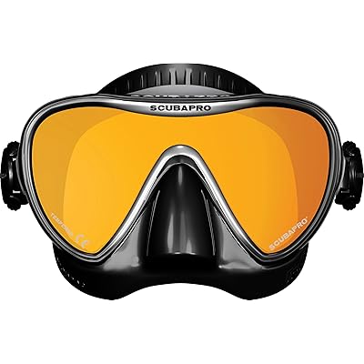 Scubapro Synergy 2 Maschera a obiettivo singolo a specchio TruFit, nero / argento / specchio