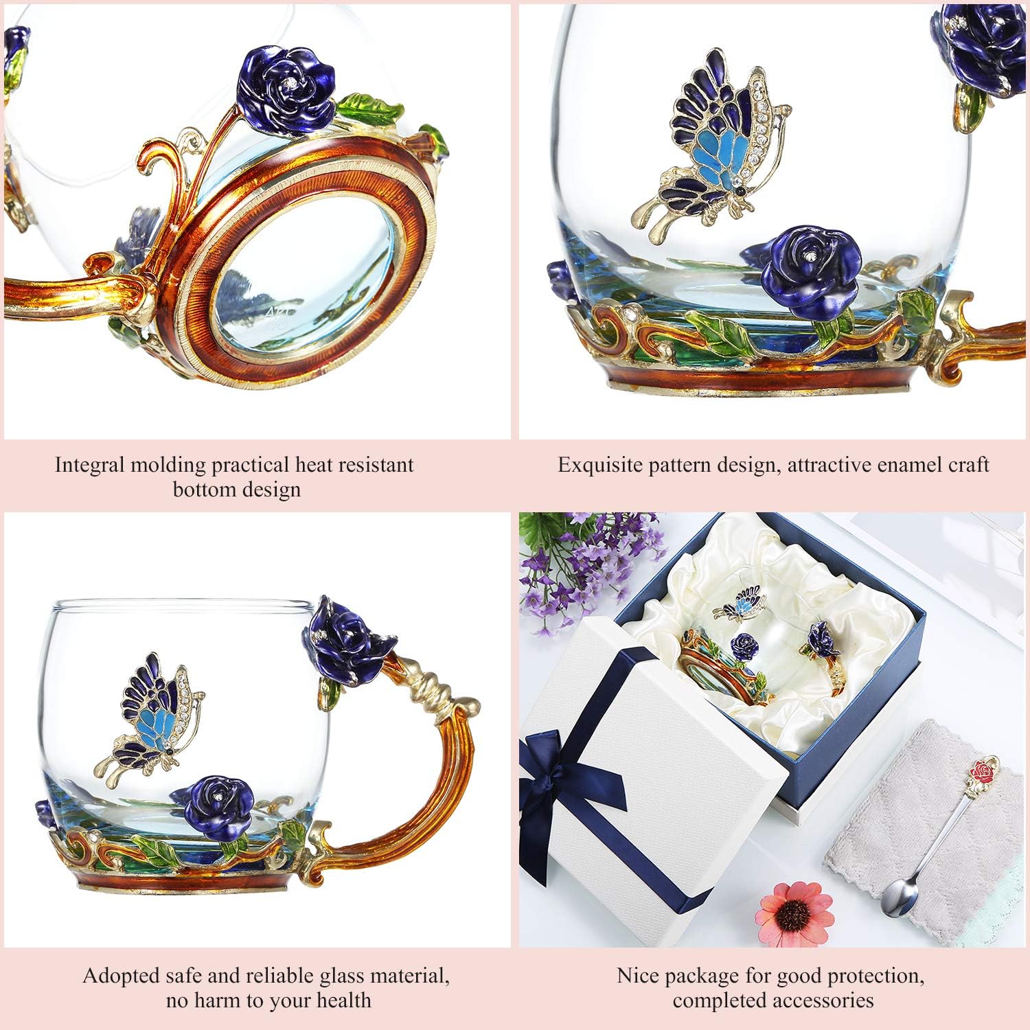 Decdeal Enamel Glass Mug - Image 3