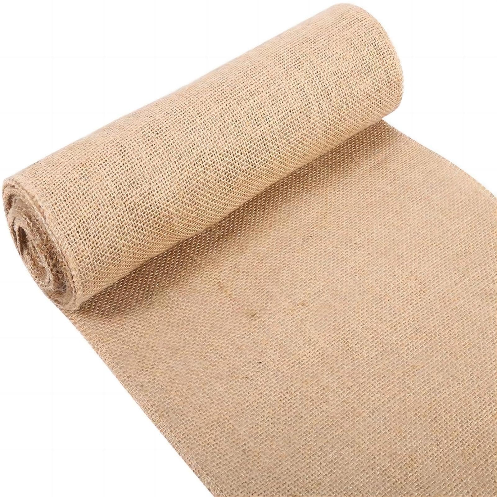 VIFER Table Runner Roll Vintage Jute Fabric Natural Jute Table Ribbon for Christmas Party Wedding Decoration (30 cm x 5 m) — image 1