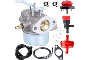 PRO CHASER HMSK80 640349 Carburetor for Tecumseh 640052 640349 LH318SA ST1032 ST824 924082 932101 640054 924050 Ariens ST624 Fits Yard Machines 31AE640F000 31AE665E118 Snowblower