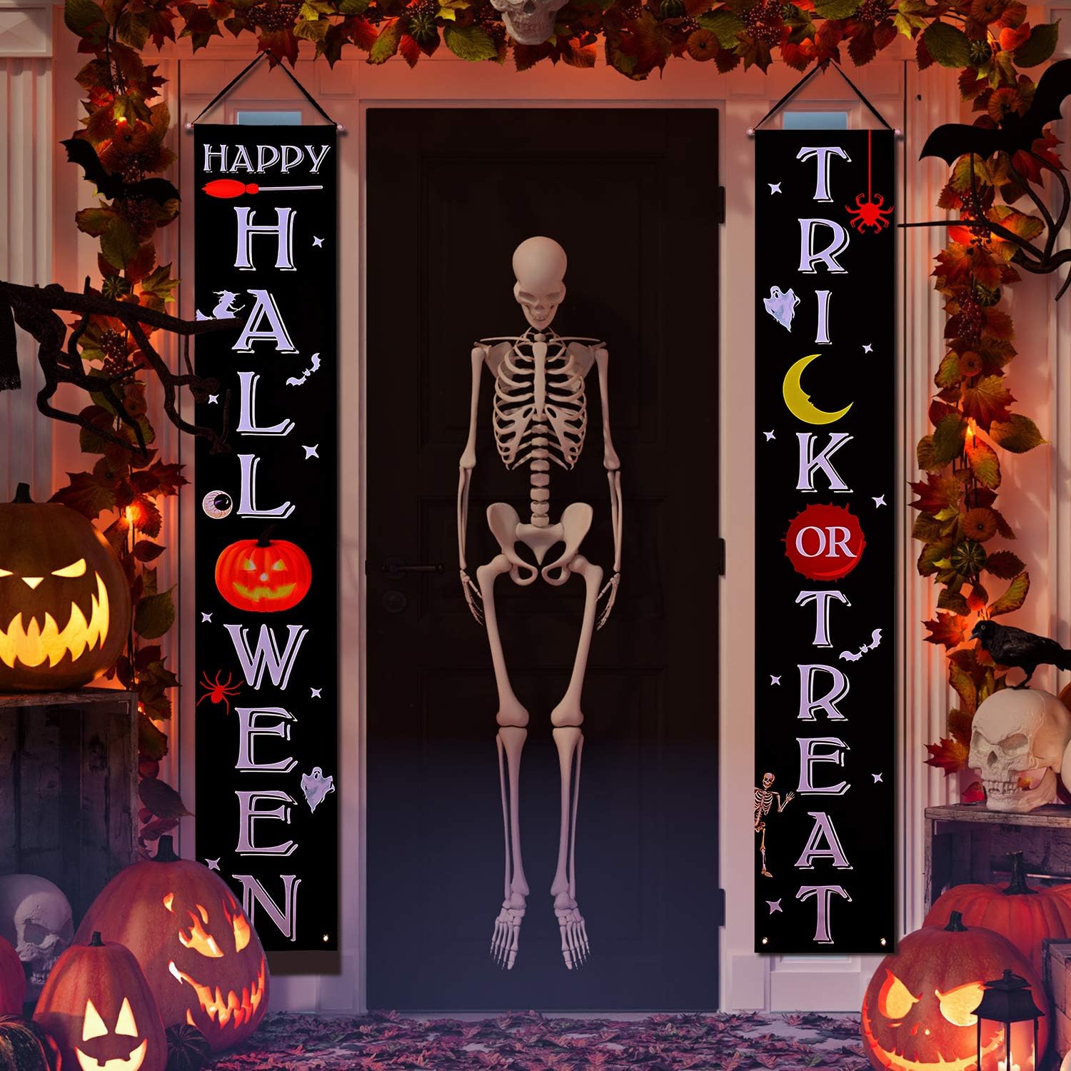 Joyjoz Halloween Door Decoration Trick or Treat Halloween Hanging