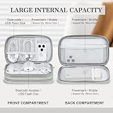 FYY Travel Cable Organiser 2-Layer Waterproof Tech Pouch 8.3 x 5 x 2.6 in M-Grey view 3