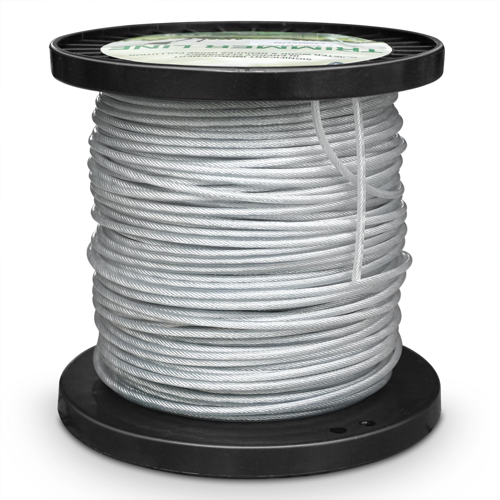 Photo 1 of Akuoly Heavy Duty Steel-Core Trimmer Line– 0.095" 196ft Durable Trimmer Spool with Inner Steel Wire & Nylon Coating for String Trimmers on Thick Weeds, Pre-Wound Replacement with Storage Reel