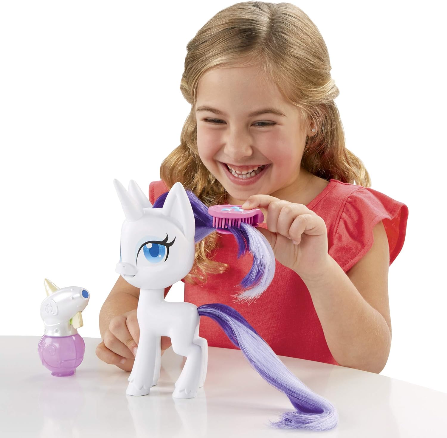 My Little Pony Magical Mane Rarity Toy, 16.5-cm Hair-Styling Pony Figure with Hair that Grows and Changes Colour - Image 5