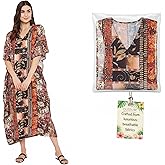 Oussum Women Long Maxi Plus Size Polyester Kaftan Caftan Gown Beach Party Casual Dress Swimwear Cover Up Lounge Resort Wear