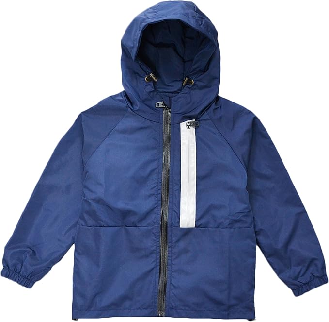 KISBINI Boy's Hooded Windproof Zipper Jackets Coats