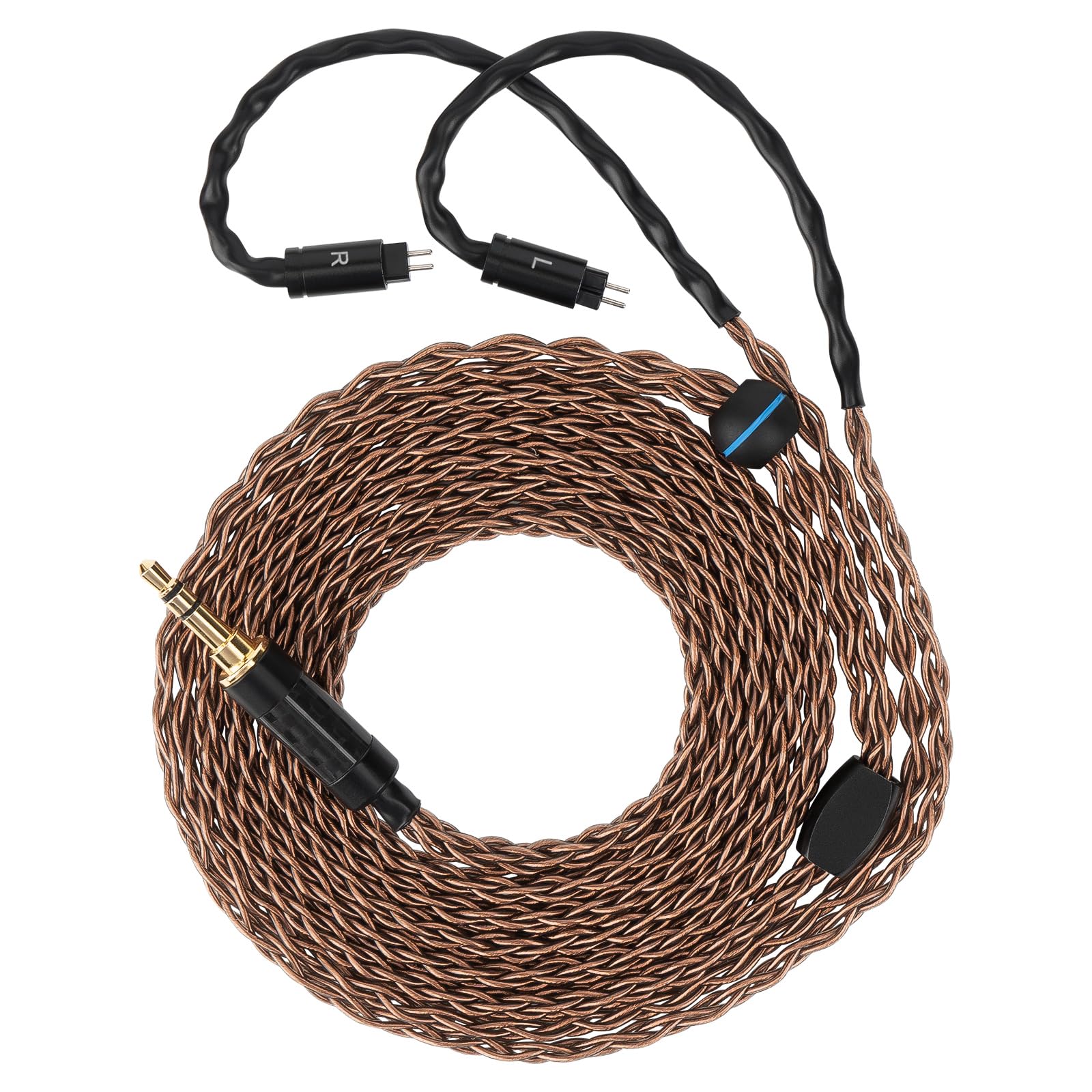GEEKRIA Apollo Single Crystal Copper Upgrade Audio Cable Compatible with Linsoul KZ ZS10 Pro, SIMGOT EM6L, 7Hz x Crinacle Zero:2, KZ ZAS 3.5mm to 0.78mm 2 Pin Replacement Cord (4.9ft / 1.5m)