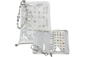 Alpengulen A6 Planner Binder Heart Pattern Lace Photocard Binder Sticker Collecting Book for Journal Scrapbook Notebook Shell with 20 Plastic Sleeves & a Crystal Beaded (Pure White)