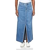 Unionbay Womens Long Denim Skirt with Front Slit