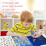 ASTARON Reusable 3D Puffy Ocean Animals Sticker Book 88 pcs Kids view 6