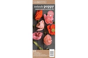 Lia Griffith LG40005 Crepe Paper Flower Kit, Icelandic Poppy, Assorted Sizes, Colors May Vary 30 Count