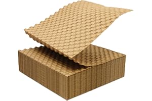 Elementree Paper Bubble Wrap Sheets for Packing, Moving, & Shipping - 12" x 12" x 250' - Eco-Friendly Kraft Bubble Paper - Recyclable Cushioning Wrap - Made in the USA (01913)