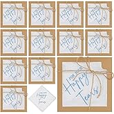 Kajaia 12 Sets Wedding Handkerchief Embroidered Handkerchief with Scallop Lace Edges Fun Gifts for Wedding Day Bride