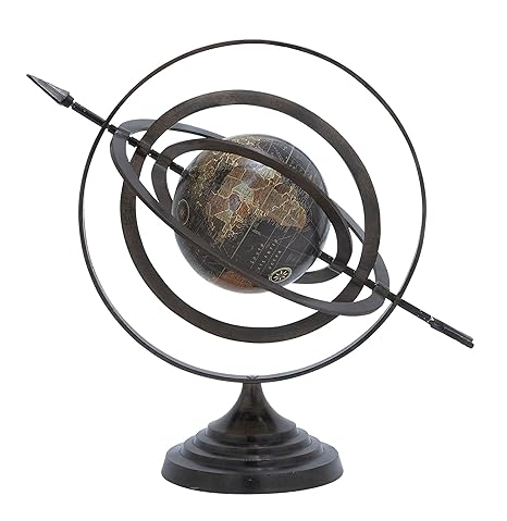 Deco 79 Aluminum Globe, 20 Inch By 18 Inch