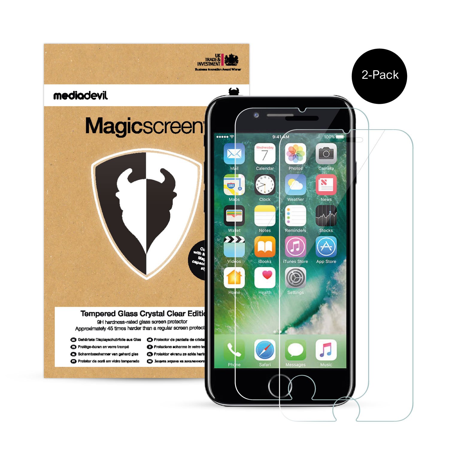 iPhone SE / iPhone 5S / 5C / 5 (1Pack) Tempered Glass Screen Protector, MediaDevil