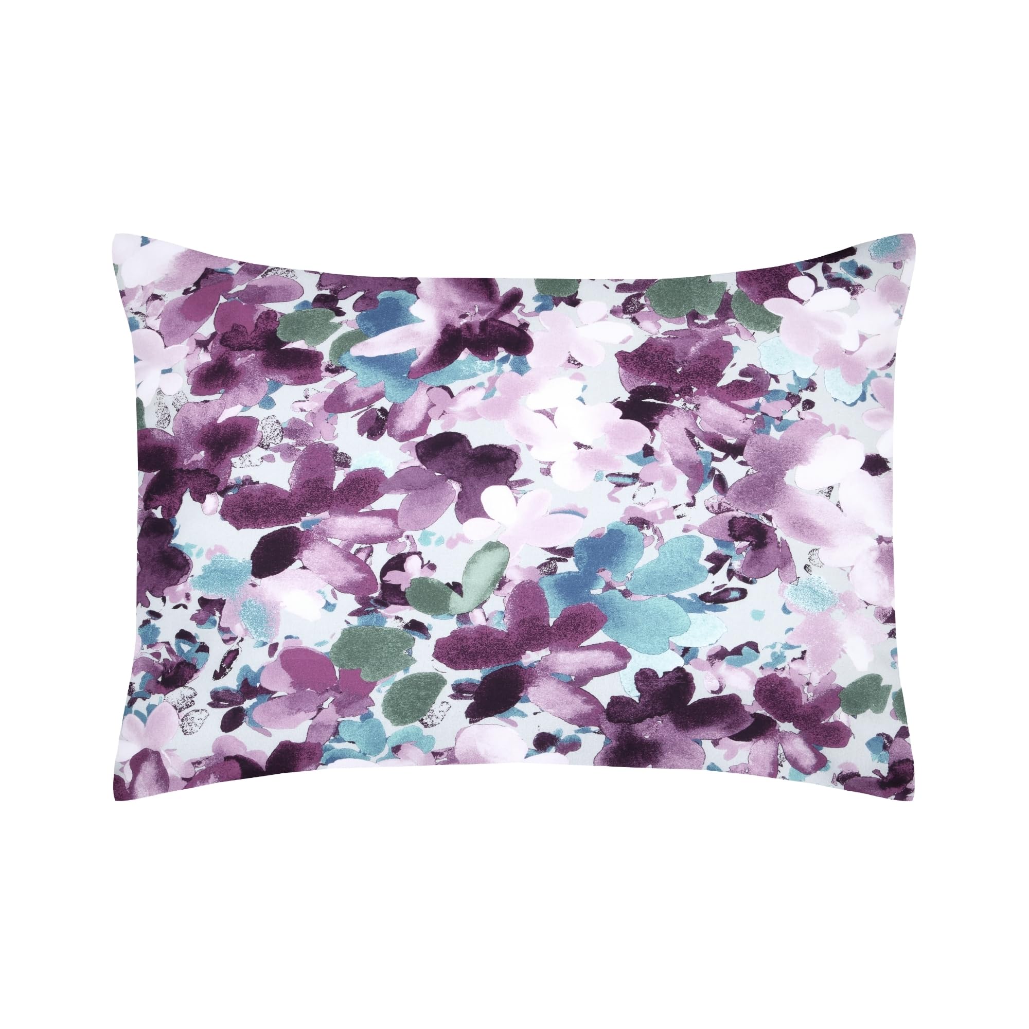 STOF - Pillowcase Bag - Size 50 x 70 cm - Quality Cotton Percale - 100% Oeko-Tex Certified Cotton - Mauve - Pink - Periwinkle Model - Bed Linen - Classic - Flowers