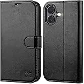OCASE Compatible with iPhone 16 Wallet Case, PU Leather Flip Folio Case with Card Holders RFID Blocking Kickstand [Shockproof TPU Inner Shell] Phone Cover 6.1 Inch 2024, Black