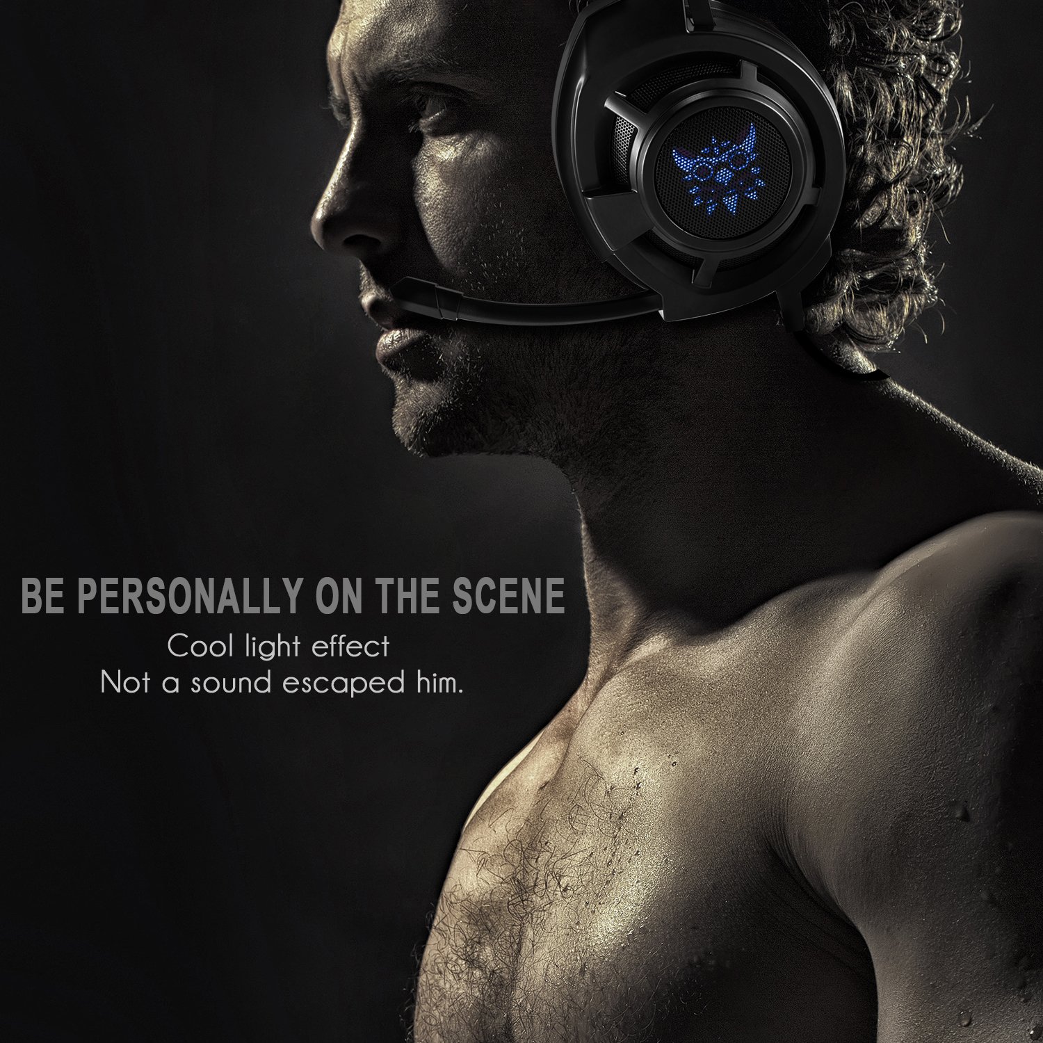 KOTION EACH Auriculares Bluetooth Wireless Headset B3506 Plegable Gaming Headset v4.1 con Microfono para PS4 PC MAC Smartphones Ordenadores(Blanco+Azul)