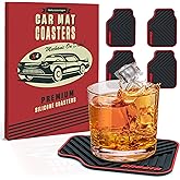 Triple Gifffted Silicone Drink Coasters, Funny Gag Novelty Car Enthusiasts Lovers Gifts for Men Him Ideas,Mechanic Guy Man Cave Garage,Brother,Son,Dad,Birthday Christmas Stocking Stuffer,Dirty Santa