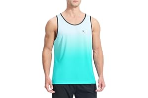 KPSUN Men's Quick Dry Sports Tank Tops Athletic Gym Bodybuilding Fitness Sleeveless Shirts for Beach Running Workout