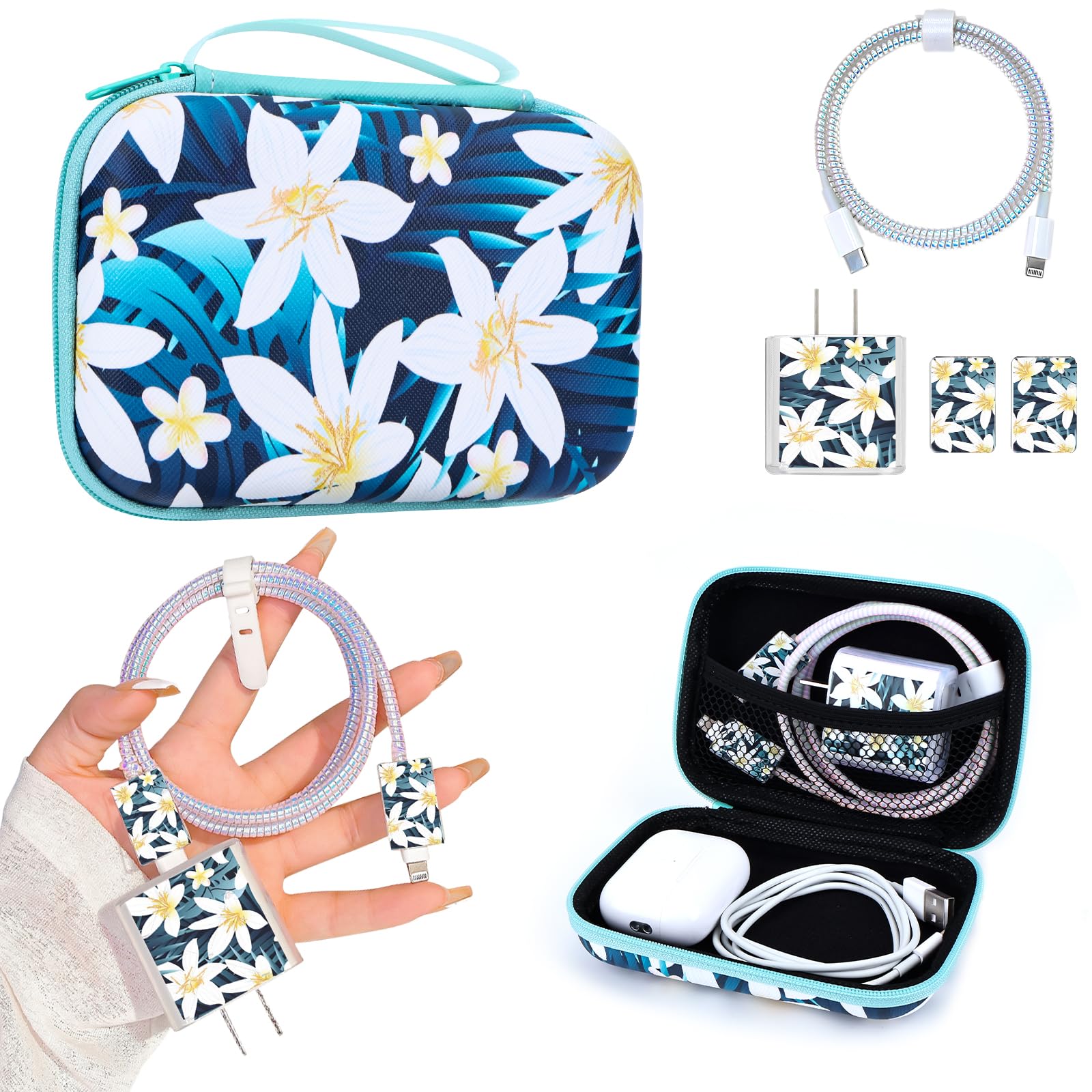 CamCosy Phone Charger Case Storage Set with Cute