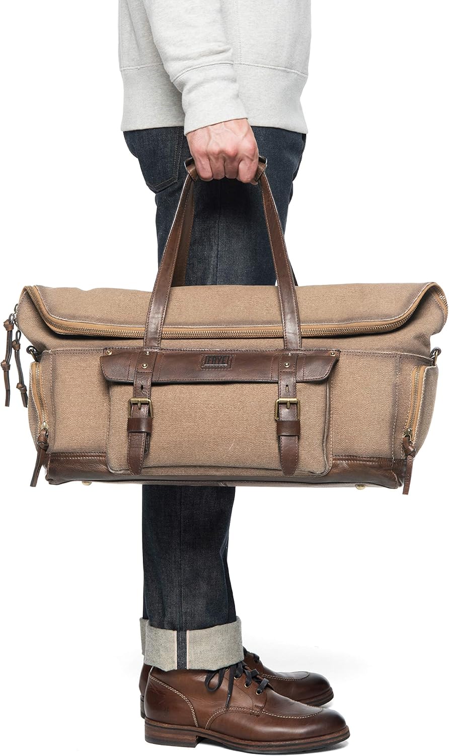 frye leather duffle bag