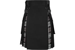 Allsafe Traders Men Modern Hybrid Tartan Kilt with Cargo Pocket