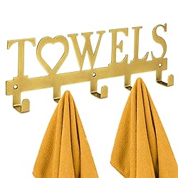 WeeksEight Metal Towel Holder Towel Rack, Wall