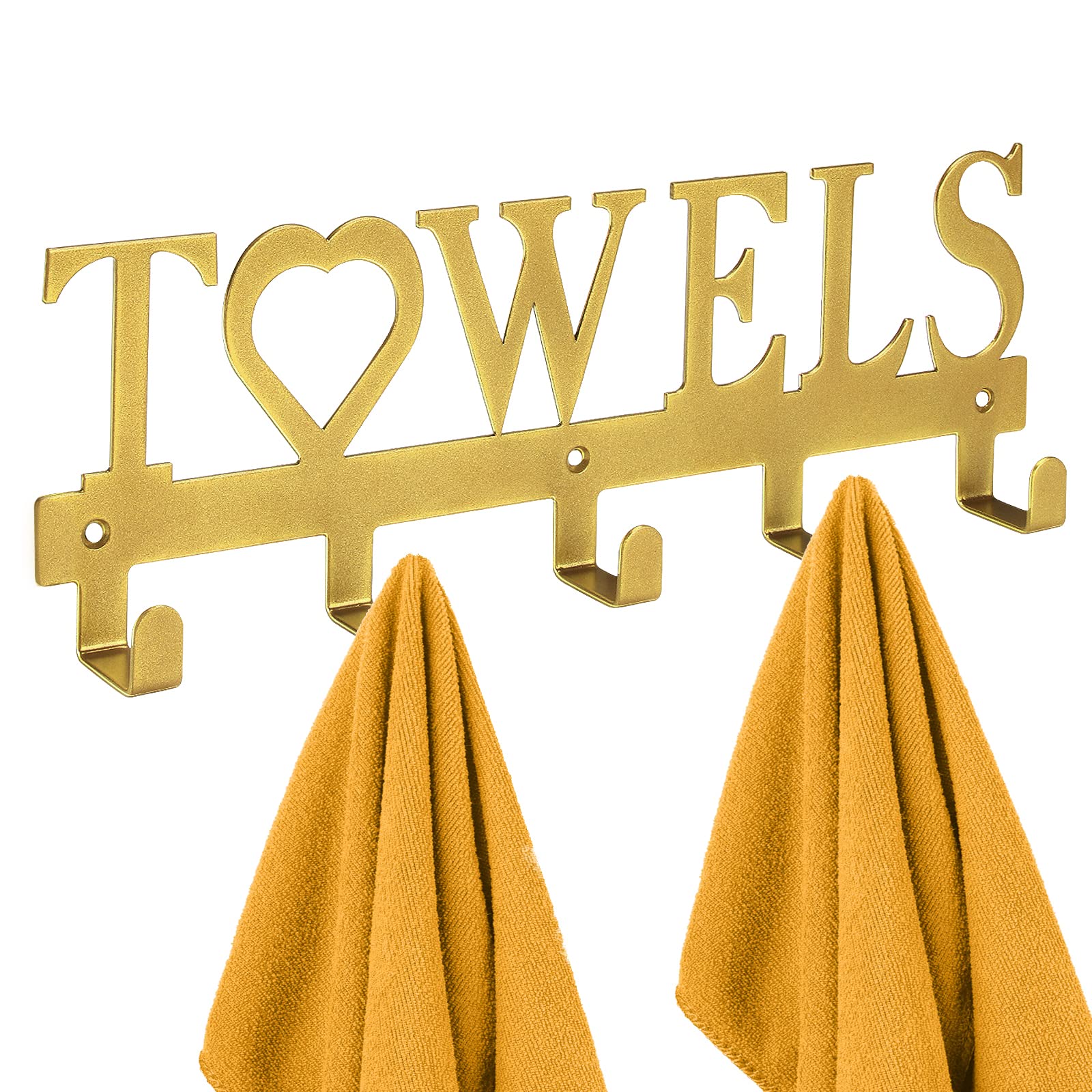 WeeksEight Metal Towel Holder Towel Rack, Wall