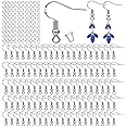 200 PCS 925 Sterling Silver Earring Hooks With Clear Rubber Earring Safety Backs Fish Hook Ear Wires French Wire Hooks Hypo-a