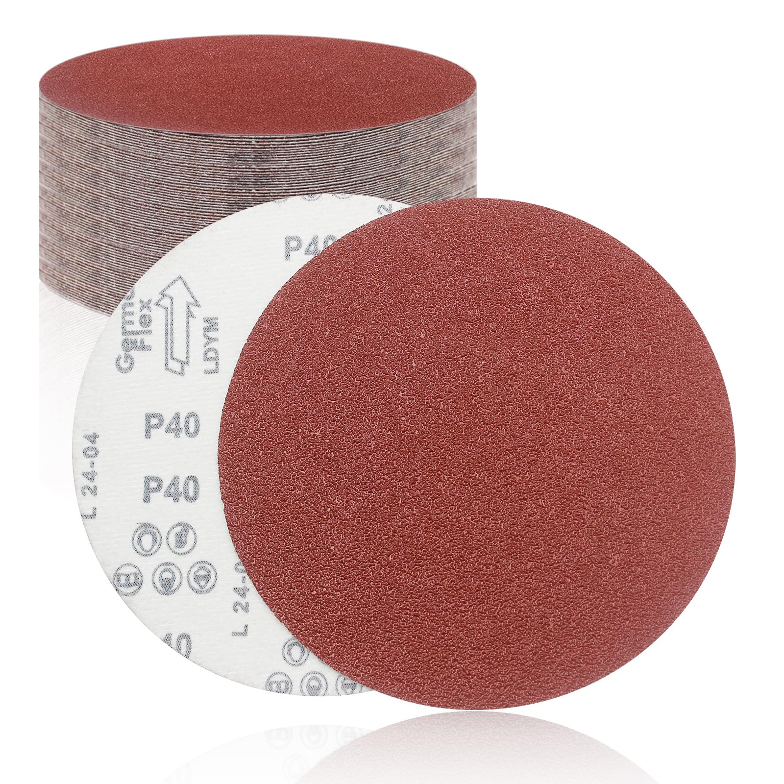 SenmaiTools 30 Pieces Hook and Loop Sanding Discs 250 mm sanding pads 6 x Grit 40 60 80 120 180 for Discs Sander โ image 1